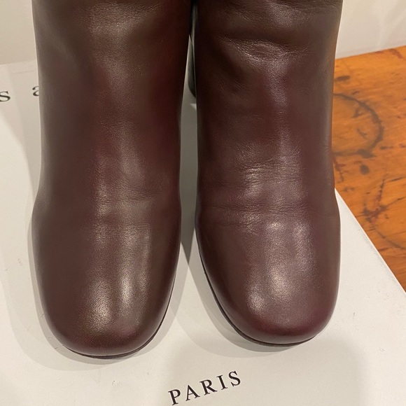 Sandro ‘Sacha’ Leather Bordeaux Boot Sz40 - Picture 6 of 8